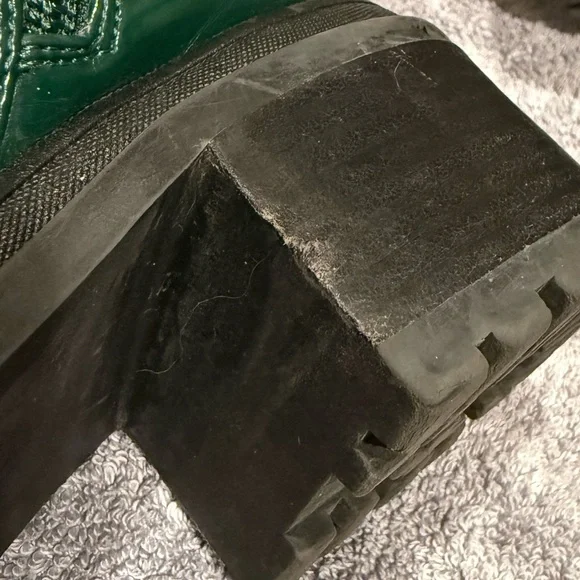 Green Jeffrey Campbell Czech chunky heeled combat boots - Picture 4 of 8